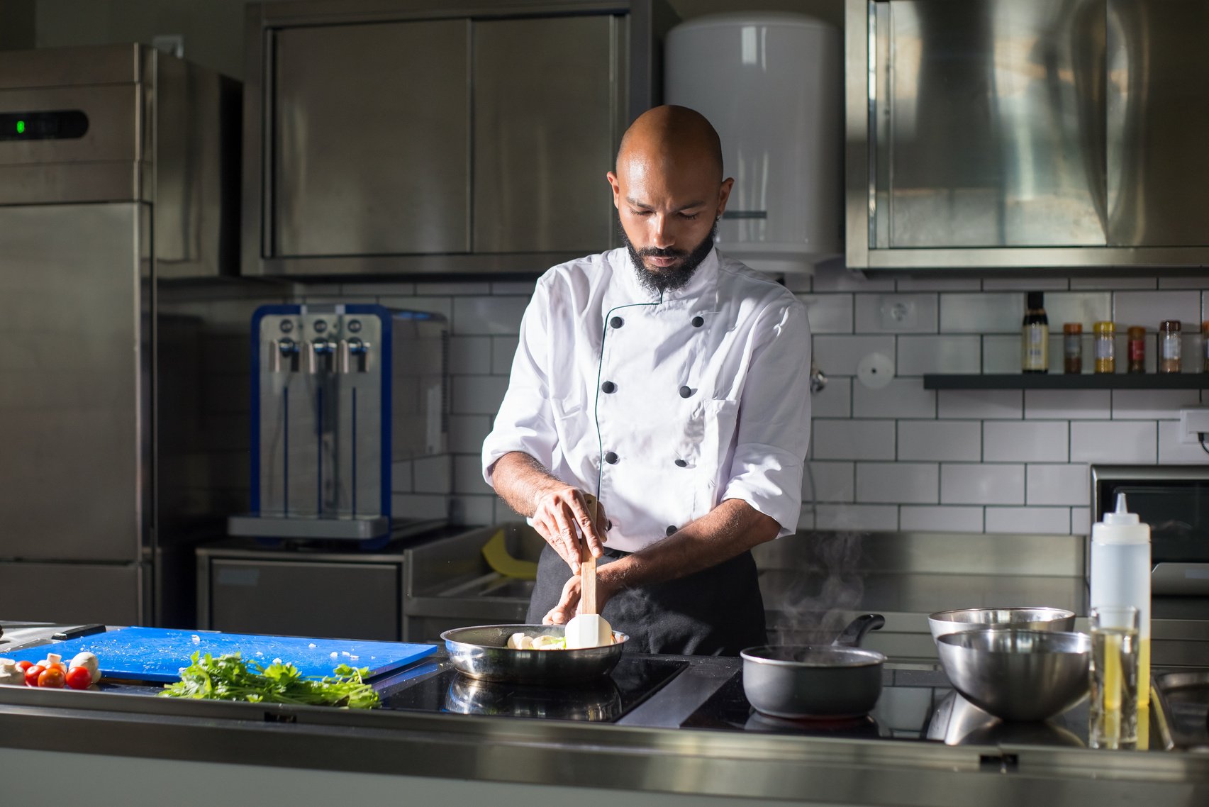 A Chef Cooking